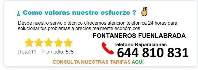 fontanero Fuenlabrada precio